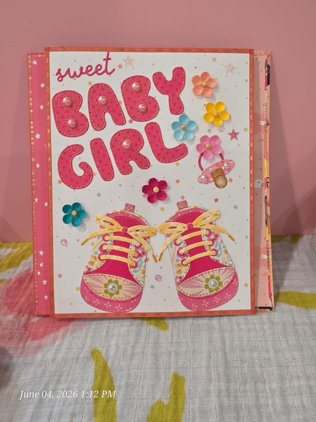 Handmade Newborn to Toddler Shower Gift for a Girl & Handmade Card
