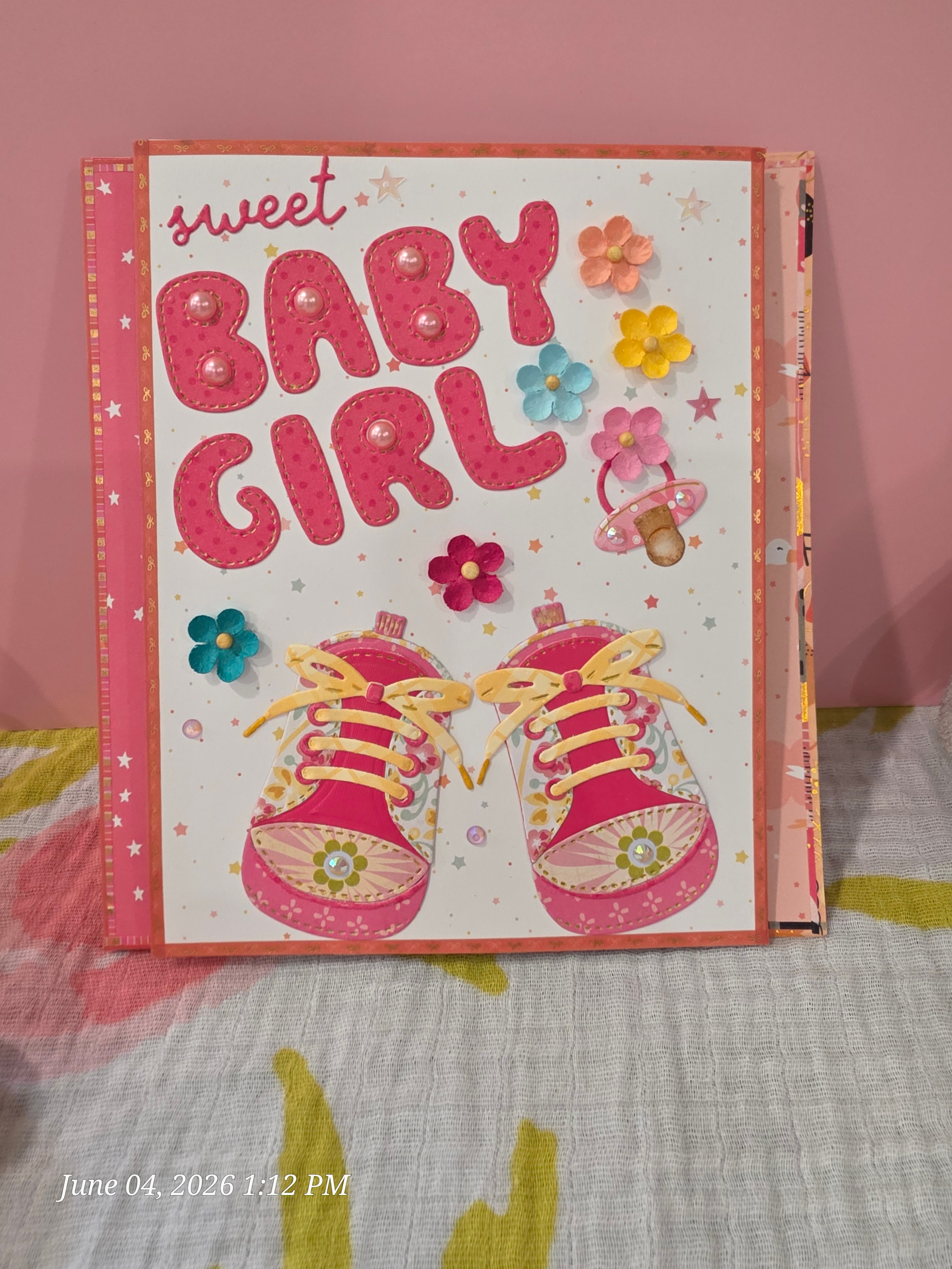 Handmade Newborn to Toddler Shower Gift for a Girl & Handmade Card