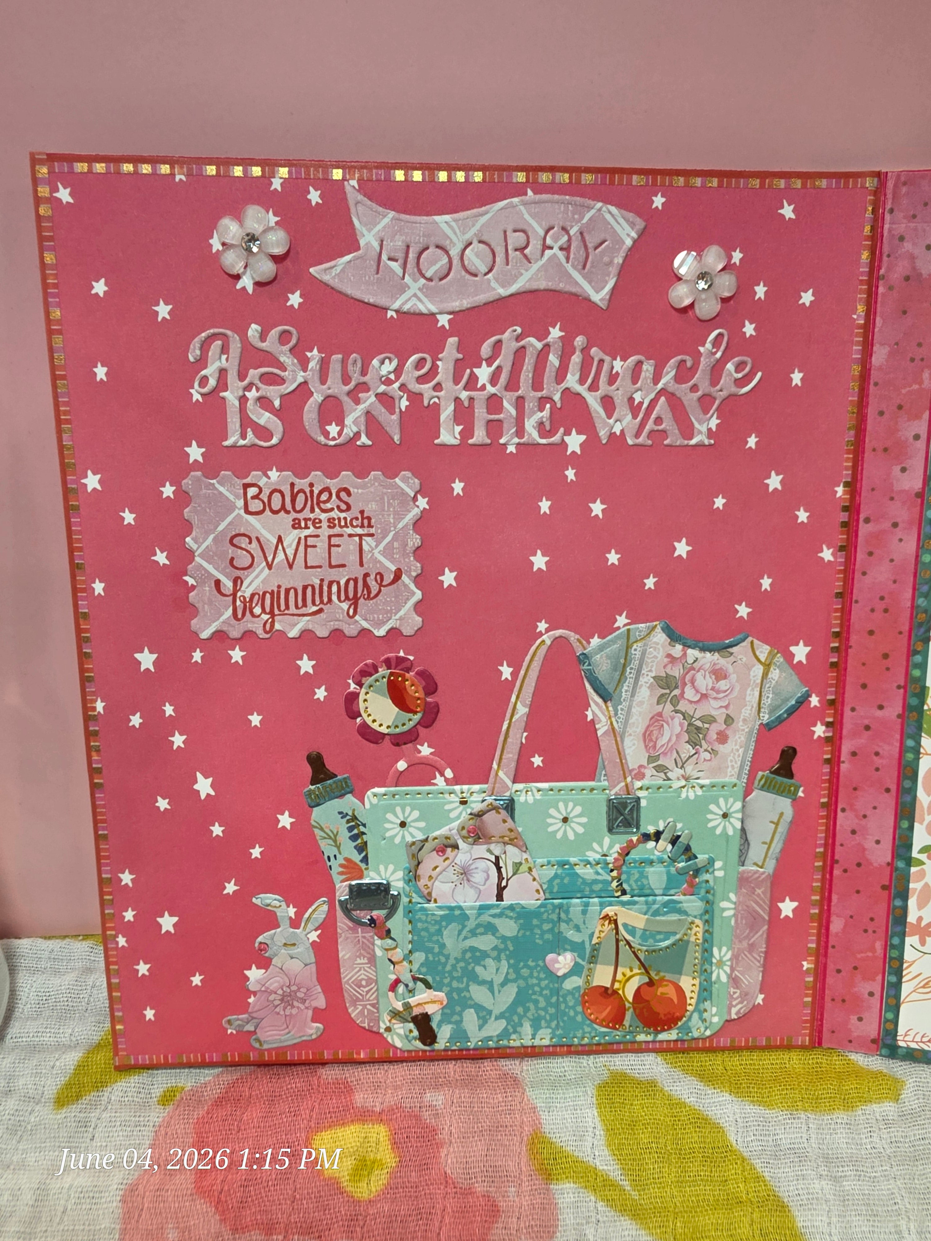 Handmade Newborn to Toddler Shower Gift for a Girl & Handmade Card
