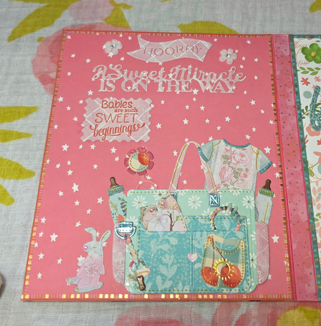 Handmade Newborn to Toddler Shower Gift for a Girl & Handmade Card