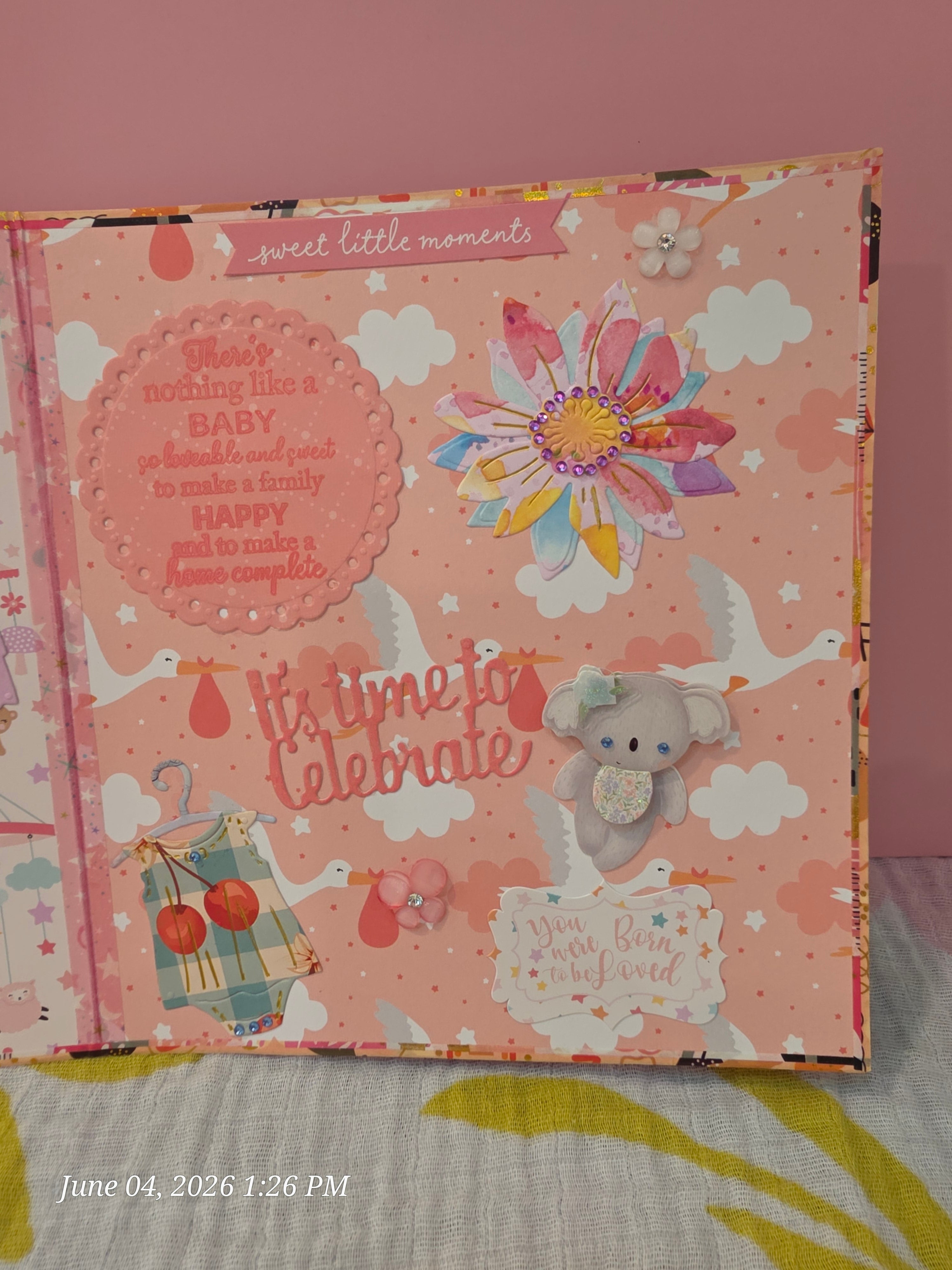 Handmade Newborn to Toddler Shower Gift for a Girl & Handmade Card