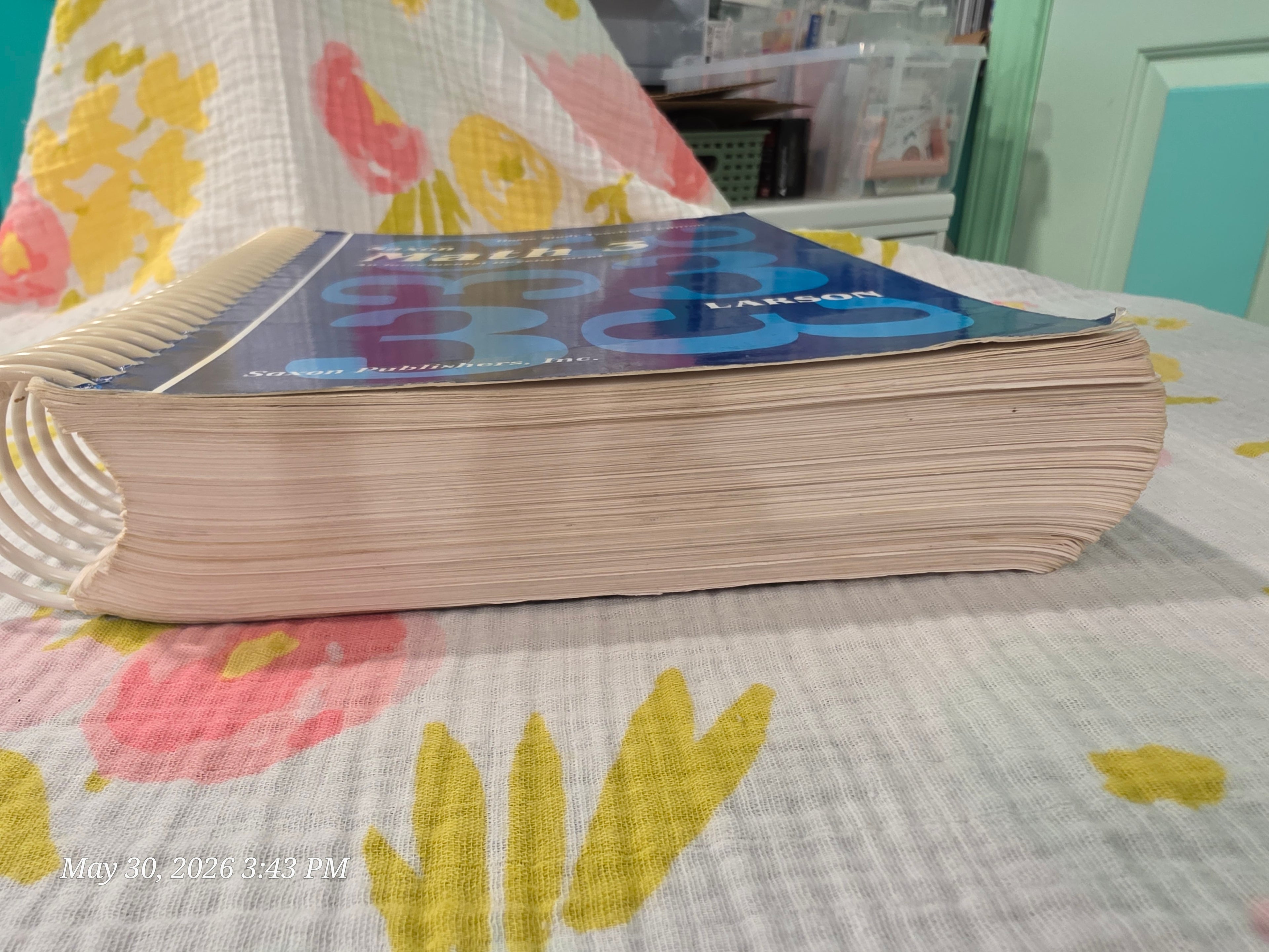 Saxon Math 3 Teacher's Edition Spiral Bound Larson Spiral Saxon Publishers
