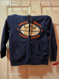 Jumping Beans Boys 4T Blue Full Zip Fleece Hoodie w/ Pockets