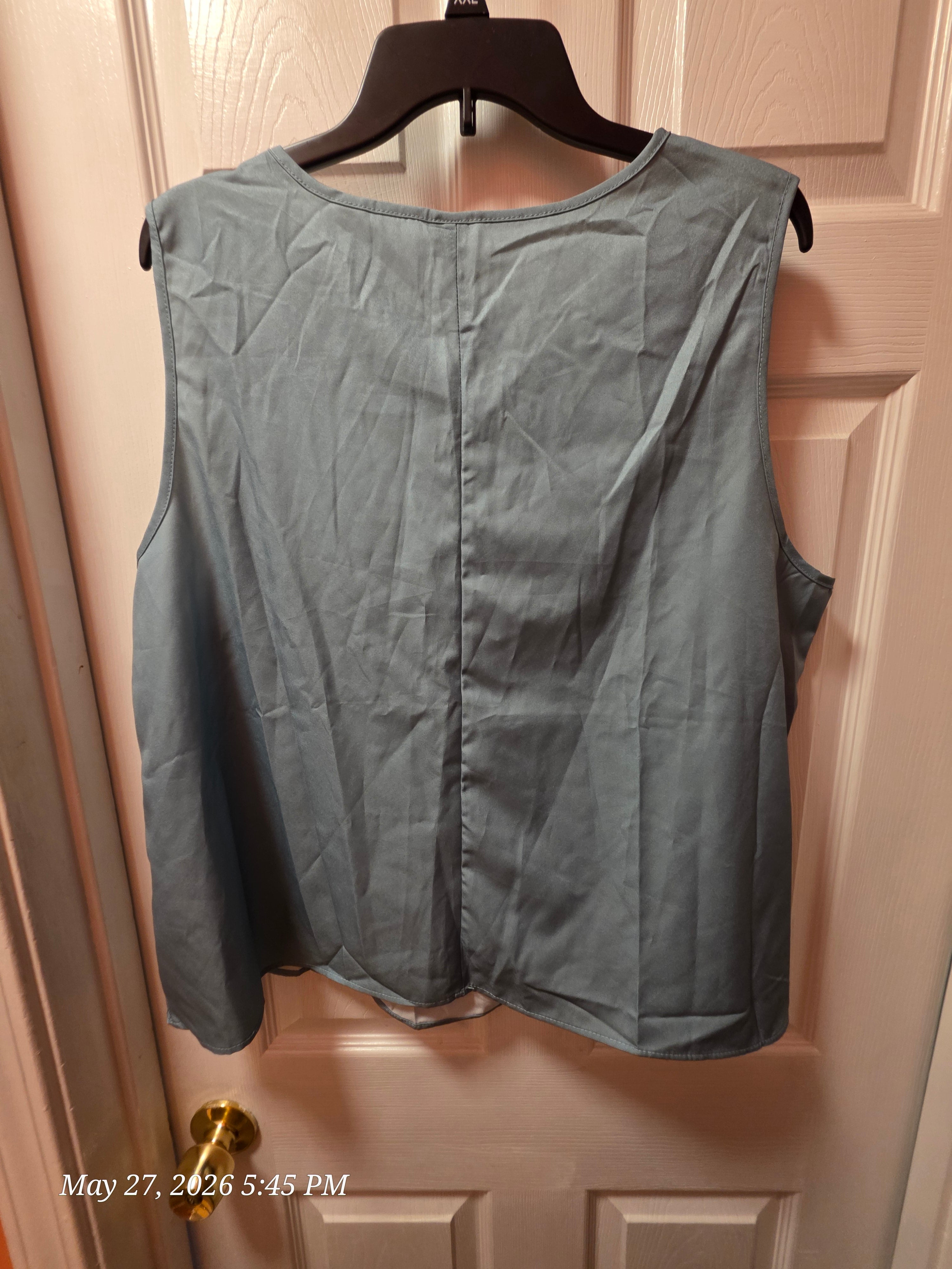 Women's 2XL 2-Piece Woven Polyester Set Floral Shorts Scoop Neck Top