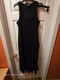 Universal Thread Solid Rib Knit Sleeveless Midi Tank Dress, Scoop Neck L Blue & M Black
