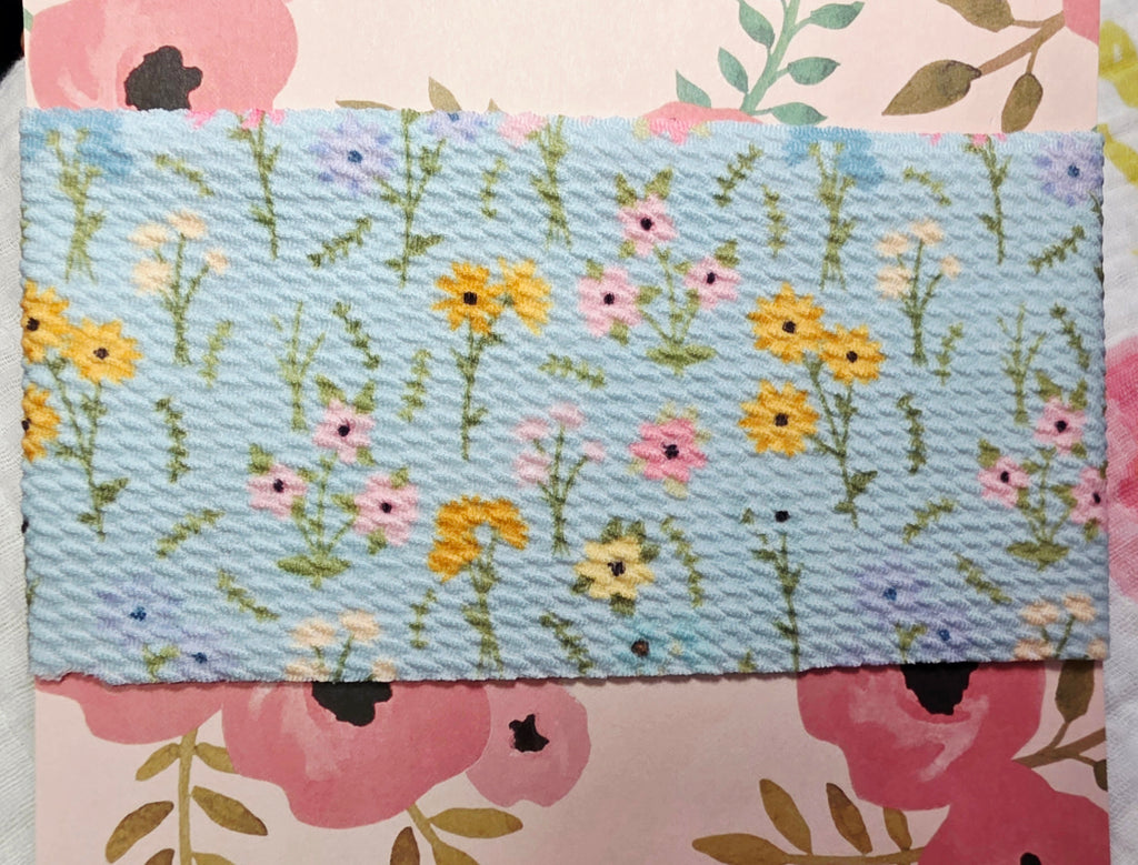 Blue Flowery Multicolor Baby Hair Bow/ Can Be Personalized