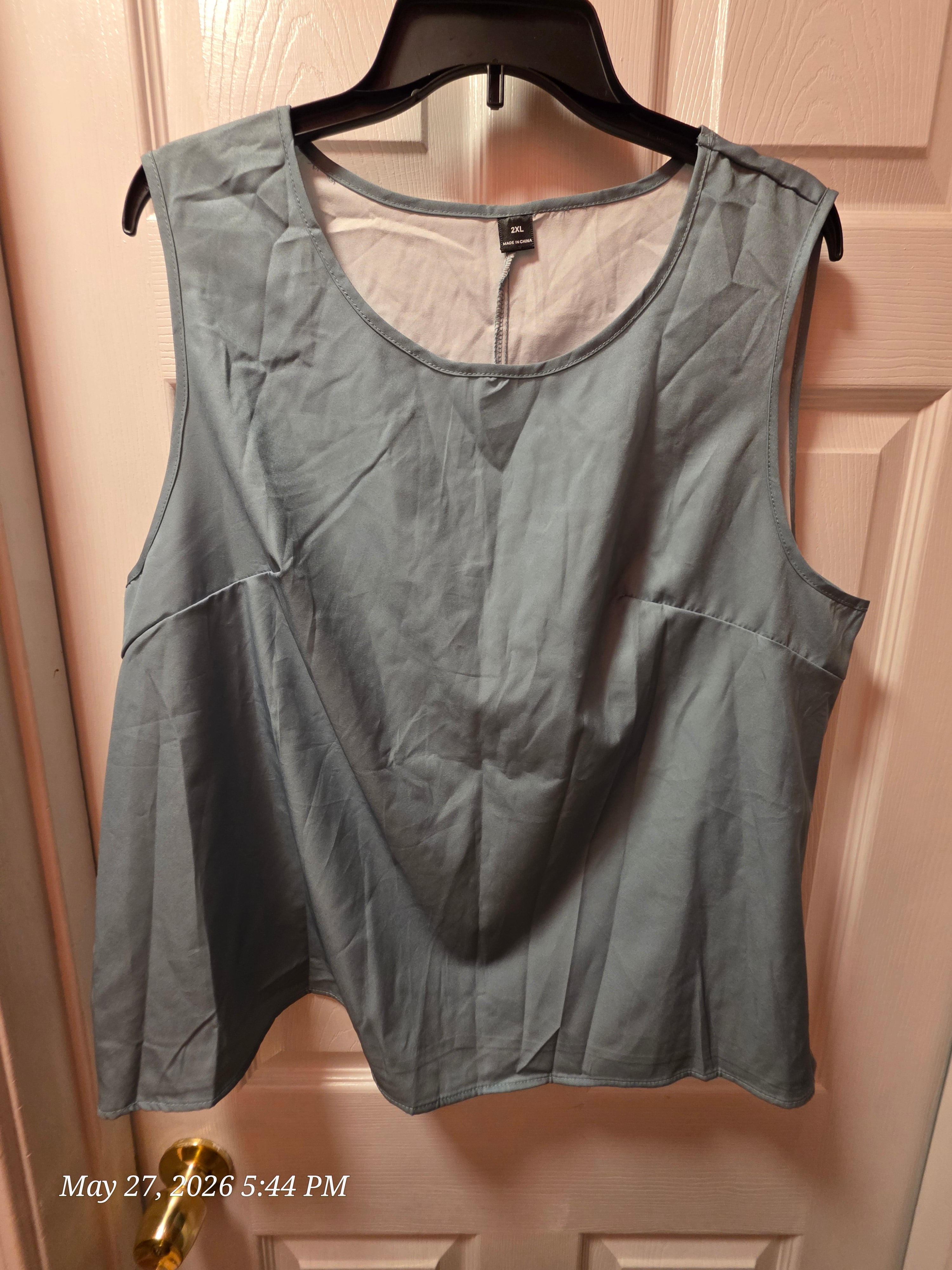 Women's 2XL 2-Piece Woven Polyester Set Floral Shorts Scoop Neck Top