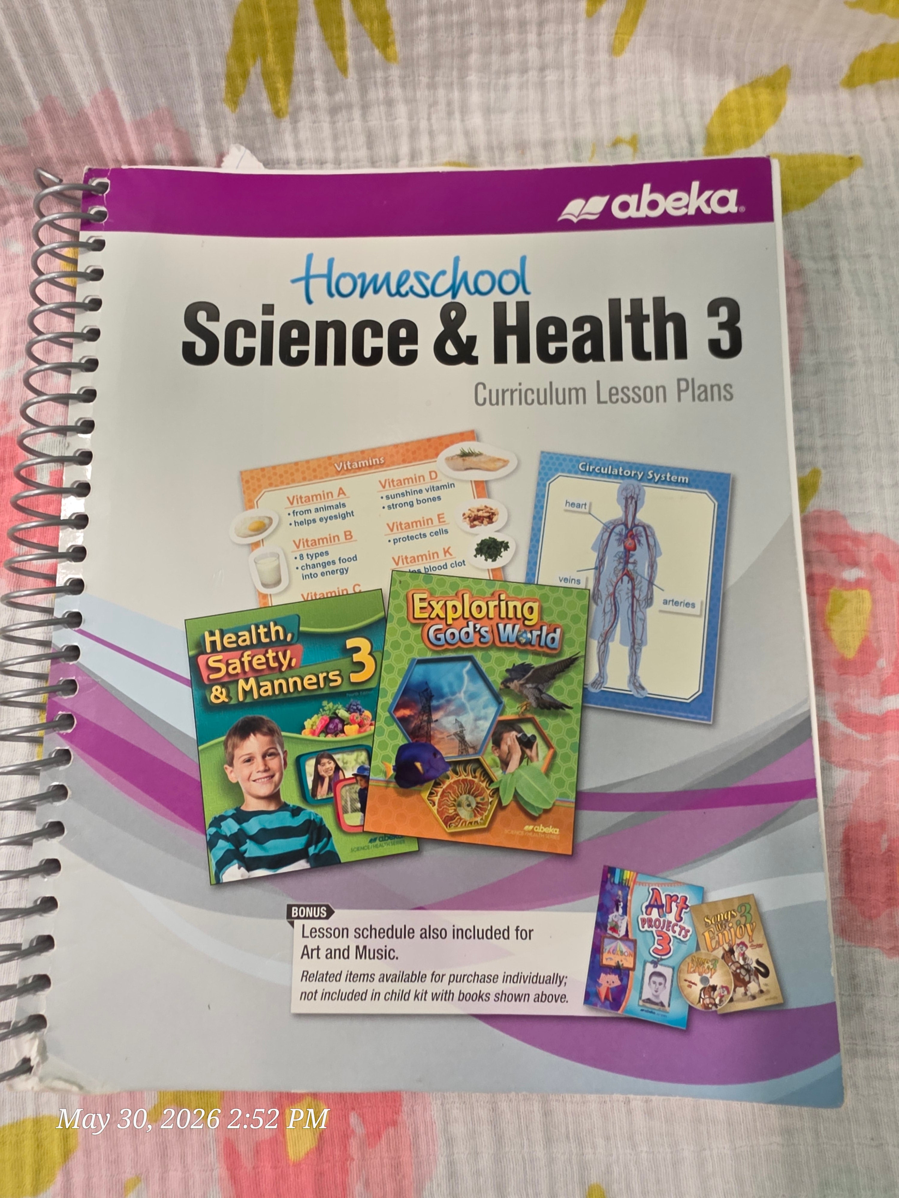 Abeka Homeschool Science & Health 3 Lesson Plans + Quizzes